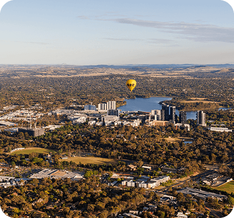 See Australia’s capital Canberra from above