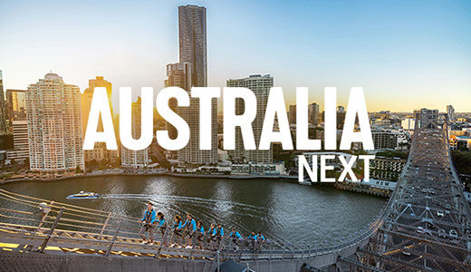 Australia Next magazine cover featuring Brisbane city, Queensland © Tourism Australia