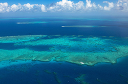 Aerial view of the Great Barrier Reef