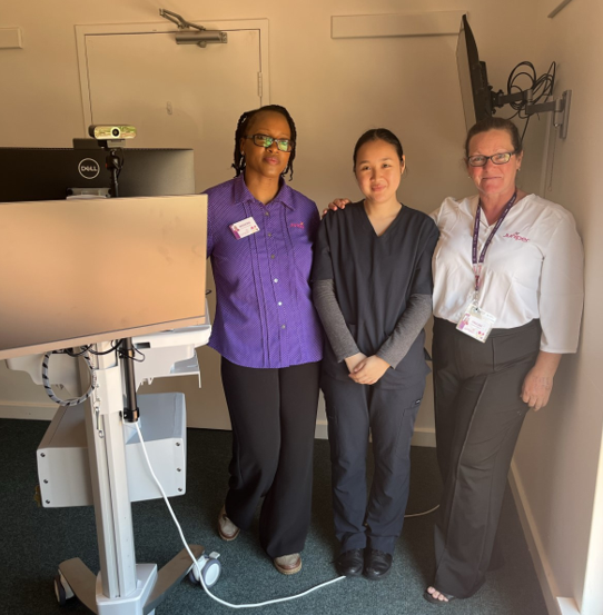 Pictured is the team at Juniper Waratah Lodge located in Wagin during a WAPHA telehealth training session