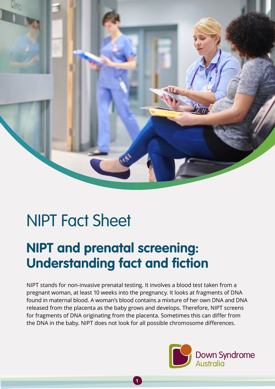 Cover of NIPT fact sheet