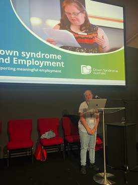 Rachel Freeman presents at the Speak Out Conference
