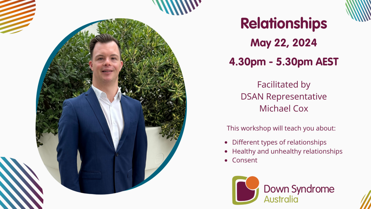 This is a photo explaining DSA's relationships workshop coming up on 22 May. All the details are in the content below. 