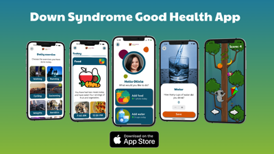Scenes from the Down Syndrome Good Health App