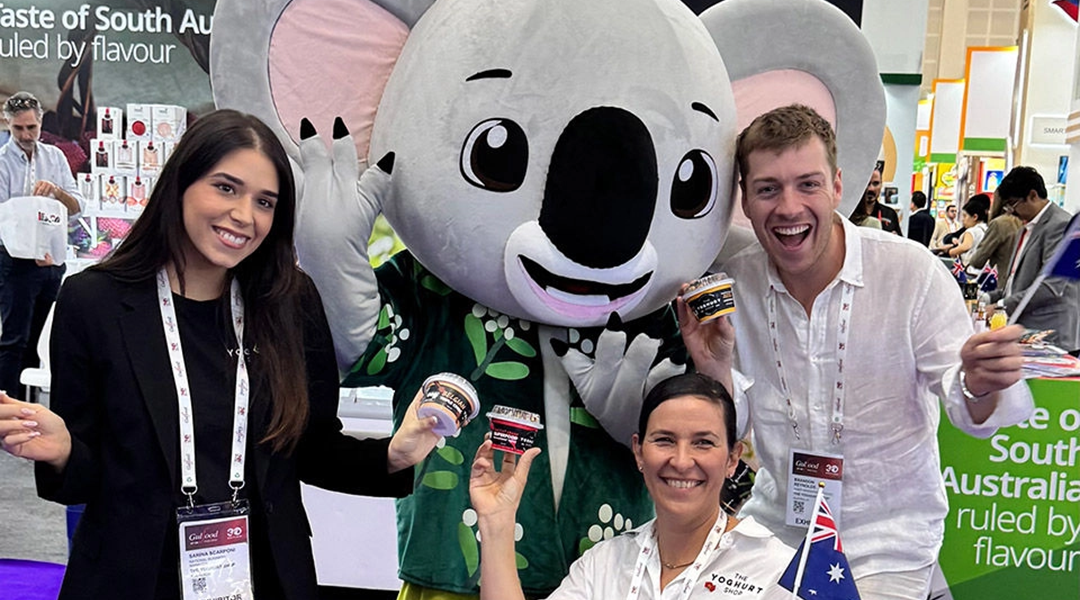 The Yoghurt Shop with koala mascot at Gulfood