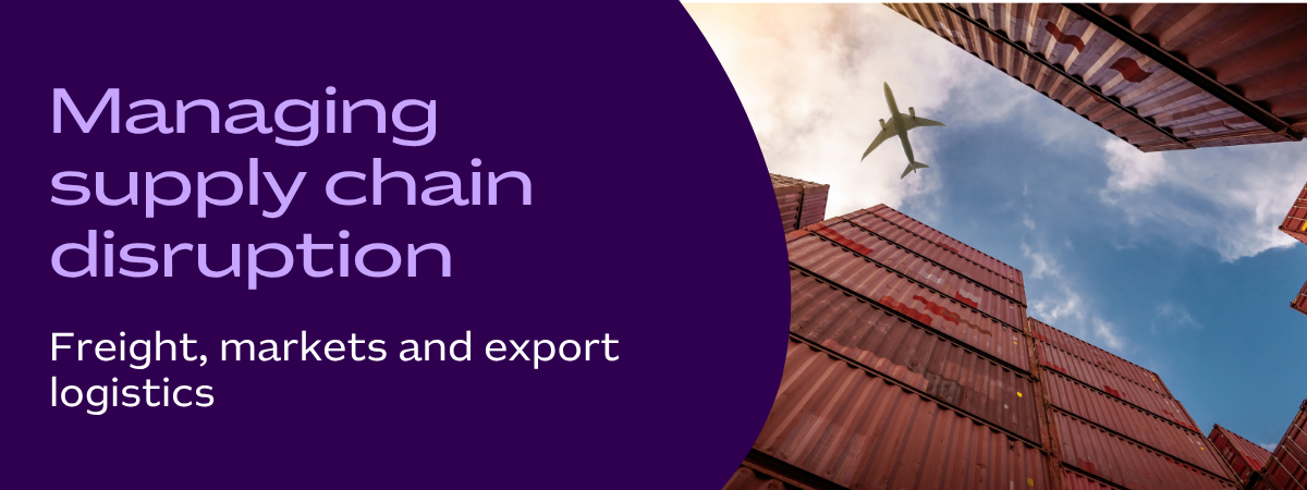 Managing supply chain disruption: freight, markets and export strategies