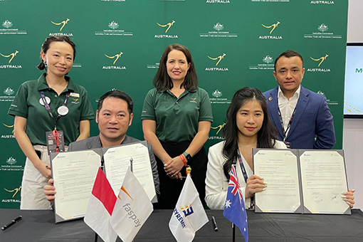 EzyRemit signs an MoU with Indonesian remittance service Faspay at the Singapore Fintech Festival 2023