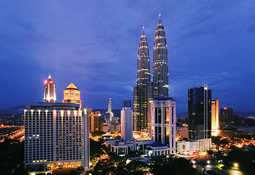 Kuala Lumpur skyline at night