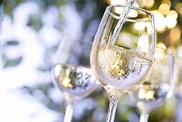 Glasses of white wine