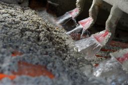 Lithium ore passing through a separation process