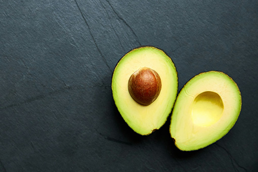 Australian avocado cut in half