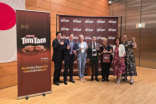 Launch of the new twin pack Tim Tams in Japan