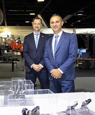 Enrico Palermo, Head of the Australian Space Agency and Dr Paul Bate, CEO, UK Space Agency