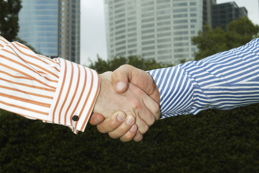 Businessmen shaking hands