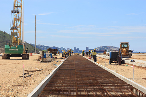 Wharf being constructed for PNG Ports at Motukea near Port Moresby