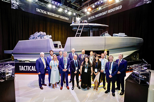 Members of The Whiskey Project team at the Indo Pacific International Maritime Expo 2023